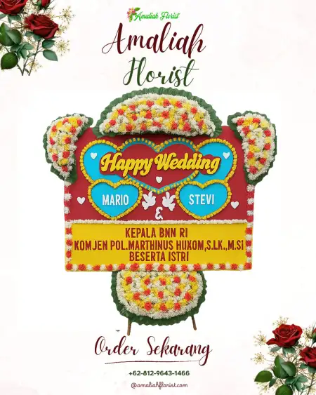 Papan Bunga Pernikahan Banyukuning